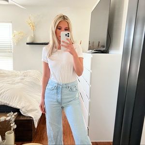 Superdown White T-shirt Bodysuit. US Size Small. Fits 0-4.